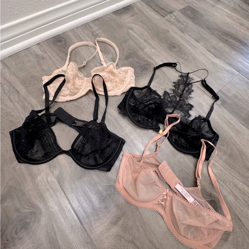 4 Victorias Secret Bralette Bras